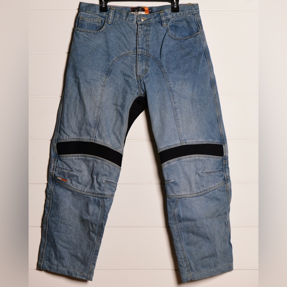 Icon Recon Men's Motorcycle Blue Jeans